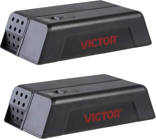Victor M250SSR-2 Trampa electrónica humana para interiores, Trampa para ratones eléctrica, sin tocar, sin ver, 2 trampas