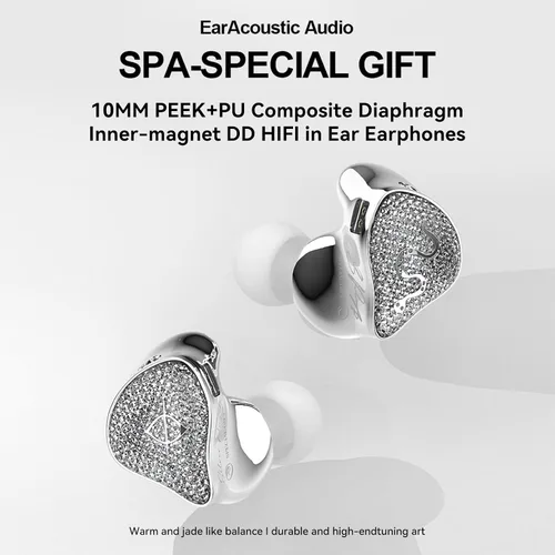 Miniatura 2 de SPA-SG - Auriculares con monitor de oído, audio acústico de 0.394 pulgadas + diafragma compuesto de poliuretano con imán interior DD HiFi