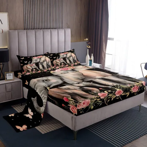 Miniatura 33 de jejeloiu Cow Skull Bed Sheets Set Twin Size Kids Longhorn Skull 3 Pieces Sheet with 16 Inch Deep Pockets for Boys Girls Teens Western Desert Bedding