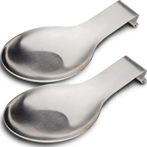 Miniatura 8 de VanlonPro Soporte de cuchara de acero inoxidable, soporte para cucharón de espátula, soporte para cuchara de utensilios de acero inoxidable, acabado