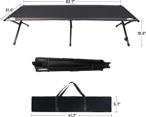 Miniatura 3 de PORTAL Portátil plegable, bolsa de transporte para invitados y organizador de almacenamiento lateral, tienda de campaña para adultos, cuna para Negro