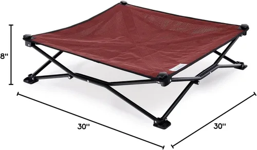 Miniatura 8 de Coolaroo On-The-Go Cama Elevada para Perros - Cama Plegable Emergente de Viaje para Perros con Tela Transpirable, Resistente a la Humedad, Bolsa
