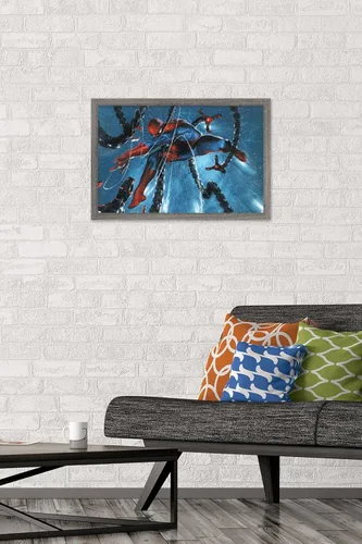 Miniatura 2 de Trends International Marvel Comics-Spider-Man, Doctor Octopus-Rain Cover Póster de pared, 14.725 x 22.375 pulgadas, versión enmarcada de madera