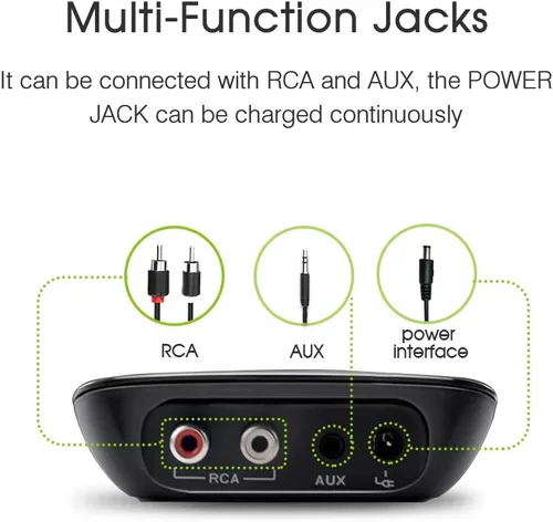Miniatura 3 de Esinkin Receptor Bluetooth Adaptador de audio inalámbrico 4.0 (NFC habilitado) para sistema de sonido estéreo de música HD