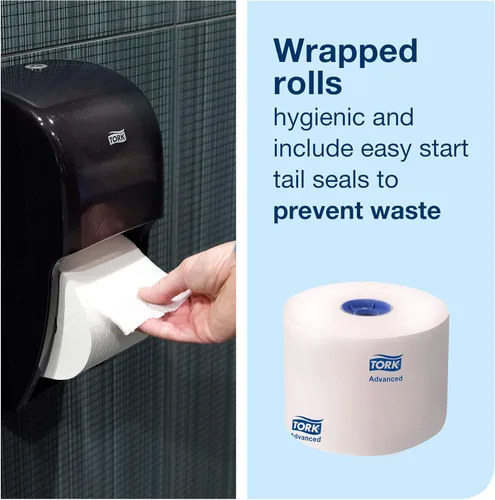 Miniatura 5 de Tork Rollo de papel higiénico de alta capacidad T26, avanzado, 2 capas, 36 x 1000 hojas, 110292A