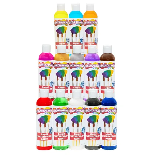 Miniatura 13 de Colorations - LWPACK - Pintura líquida para acuarela, 4 onzas líquidas, juego de 6, no tóxica, pintura, niños, manualidades, pasatiempos, diversión