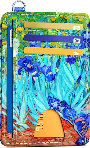 Miniatura 28 de Mayski Cartera delgada minimalista, soporte para tarjetas de crédito para mujeres y hombres, estuches para tarjetas con bloqueo RFID en el bolsillo