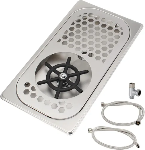 Miniatura 11 de DIBTSA - Enjuagadora para jarra, lavadora automática de tazas de vidrio, acero inoxidable 304, para café, leche, té, hogar, cocina, hotel, bar