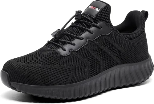 Zapatos de trabajo antideslizantes para hombre, resistentes al agua, sin cordones, ligeros y duraderos, perfectos para servicio de alimentos, cocina