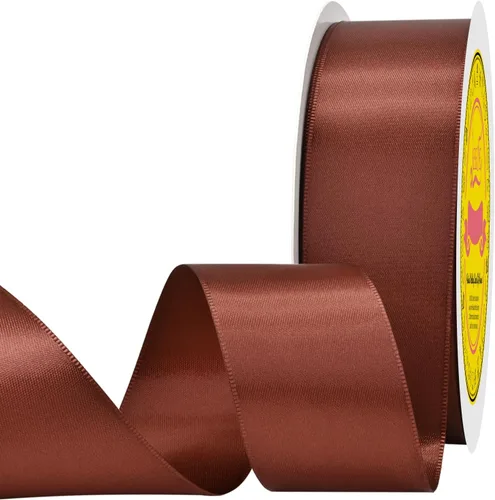 Miniatura 32 de Cinta de satén blanca antigua de doble cara de 1-1/2 pulgadas x 50 yardas, cinta de poliéster para envolver regalos, día de San Valentín, bodas