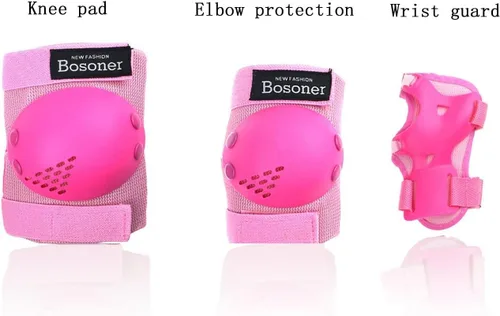 Miniatura 2 de BOSONER Rodilleras/Coderas/Muñequeras para Niños/Jóvenes de 3-15 Años, Conjunto de Equipo Protector Infantil para Patines, Ciclismo, Bicicleta BMX