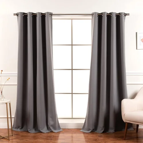 Miniatura 15 de Best Home Fashion Cortinas Opacas 2 Paneles - Tratamiento de Ventana con Aislamiento Térmico Premium Cortinas Opacas para Dormitorio - Parte Castaño
