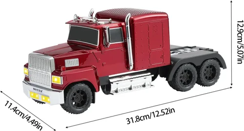 Miniatura 7 de WSTER Altavoz Bluetooth American Truck, modelo de coche retro, inalámbrico portátil con sonido estéreo HD, emparejamiento TWS, reproducción Rojo