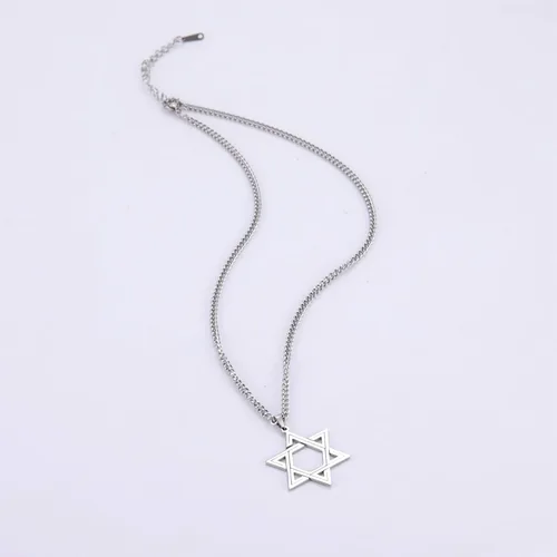 Miniatura 17 de EUEAVAN Collar con dije de estrella de David contra el mal de ojo de seis puntas con dije de estrella de David, hexagrama demoníaco religioso