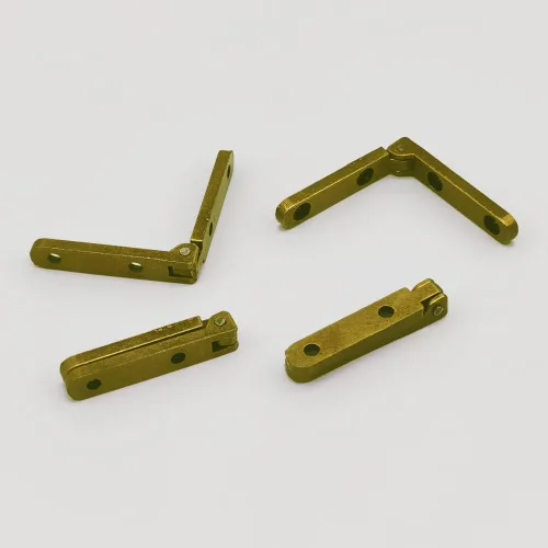 Miniatura 3 de Mini bisagras para caja de madera, joyero, caja dorada de 90 grados, bisagra de joyero con tornillos, paquete de 12 unidades, bronce