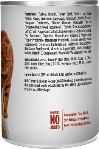 Miniatura 10 de Nulo Receta de Pavo y Pollo Paté Alimento enlatado húmedo para gatos, 12.5 onzas (paquete de 12)