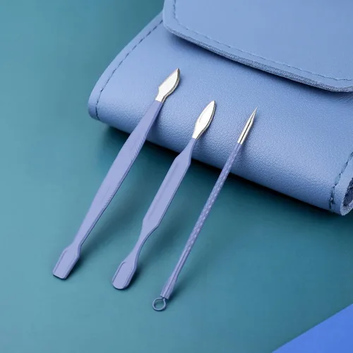 Miniatura 5 de Juego de manicura, cortaúñas, kit de pedicura, kit de aseo profesional 16 en 1, acero inoxidable, tijeras para uñas de los pies con lujosa funda