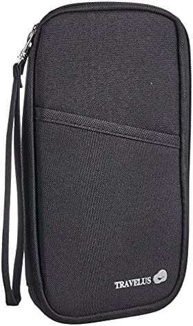 Miniatura 4 de Soporte de pasaporte de la cartera de viajeOrganizador de documentos RFID con correa de mano