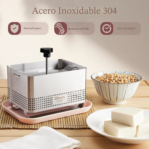 Miniatura 4 de Prensa de tofu de acero inoxidable, Paneer Maker con diseño mejorado de prensa profunda, mejora el sabor y la textura del tofu, para tofu casero