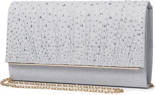 Bolsas de noche para mujer, con lentejuelas con purpurina, bolso de mano brillante para mujer, bolso formal de boda, fiesta, baile