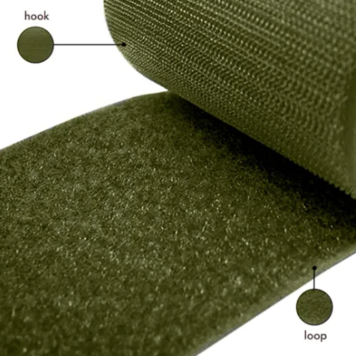 Miniatura 5 de Cinta de velcro para coser de 4 pulgadas de ancho, color verde oliva, no adhesiva, de nailon de 1 yarda de longitud, juego de sujetadores de tela