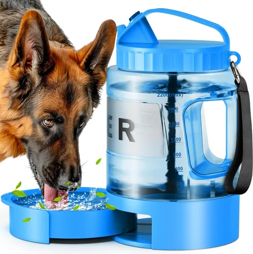 Miniatura 12 de Botella de agua para perros, tazón de viaje grande de 56 onzas para perros, dispensador de cuencos de agua portátiles para camping, artículos