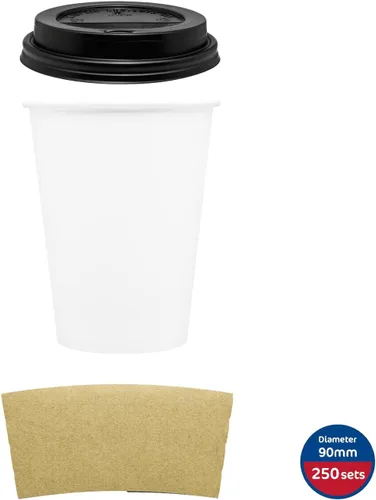 Miniatura 7 de Karat Vaso desechable de 16 onzas, paquete de 250, perfecto para llevar bebidas y fiestas, resistente, resistente al calor