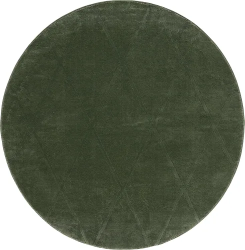 Miniatura 2 de SAFAVIEH Colección Revive Alfombra de Área - 6'7" Redonda, Verde, Diseño Enrejado, No Desprende Pelusa y de Fácil Cuidado, Ideal para Áreas de Alto