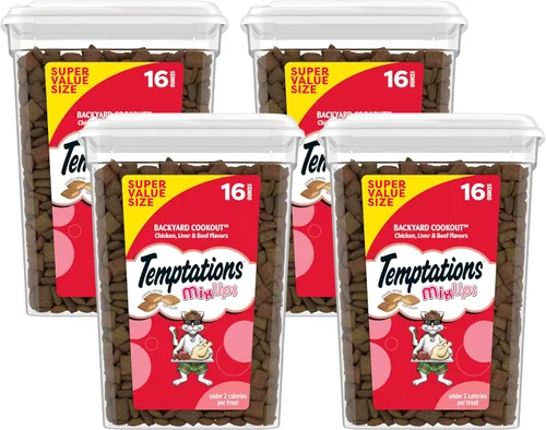 Miniatura 17 de TEMPTATIONS MixUps Sabor Cocina del Patio Trasero Golosinas para Gatos Crujientes y Blandas, 16 oz