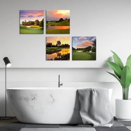 Miniatura 4 de Pankila Imágenes artísticas para pared de campo de golf, póster en lienzo impreso de golf de Estados Unidos, decoración de pared para sala de estar