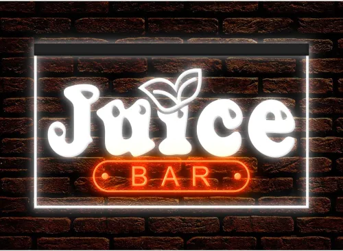 Miniatura 10 de 110034 OPEN Juice Bar Cafe Apple Orange Fruit Shop Display LED Letrero de neón con luz LED (12 x 8 pulgadas, morado)