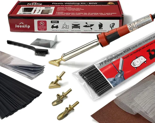 Miniatura 8 de JOUNJIP - Kit de soldadura de plástico estándar, con certificación UL, de 80 W, kit profesional de reparación de plástico para reparar parachoques