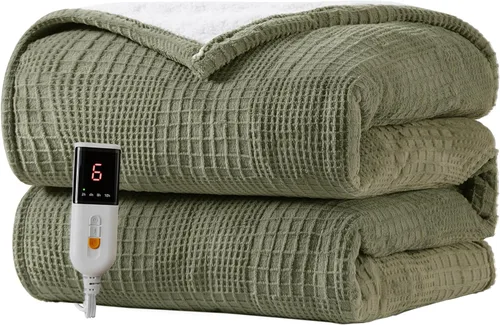 Miniatura 26 de Texciting Manta térmica eléctrica de 50 x 60 pulgadas, con 5 ajustes de calor, 3 horas de apagado automático, certificado ETL, lavable a máquina Rosa