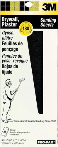 3M 99439NA 99439, 11 in x 4-3/16 in, 180 Grit Pro-Pak Pantallas de lijado para paneles de yeso, transparentes
