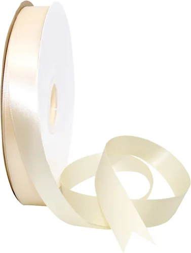 Miniatura 56 de Morex Ribbon Cinta de satén de doble cara de 1/4 pulgadas x 100 yardas, cinta blanca antigua para envolver regalos, tarjetas de regalo