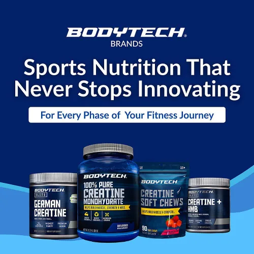 Miniatura 8 de BODYTECH Polvo de Monohidrato de Creatina 100% Puro - Micronizado para Máxima Absorción - Apoya la Fuerza Muscular y Potencia de Salida - Sin Sabor