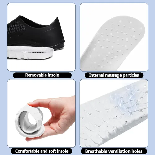 Miniatura 3 de Zapatos de chef para hombre zapatos de cocina para hombre zapatos de trabajo antideslizantes para mujer zuecos cómodos de enfermería zapatos