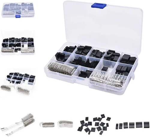 Miniatura 2 de CHENBO 620 unids 0.100 in/0.1 "conectores de cable de puente de cable de clavija de conector de vivienda surtido kit macho hembra conector conector