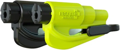 resqme Llavero de emergencia compacto original, herramienta de escape de coche, cortador de cinturón de seguridad y rompevanas, fabricado en Estados
