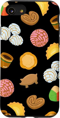Miniatura 17 de Conchas Pan Dulce Pattern Black Phone Case Latina Gift Case Case for iPhone 17
