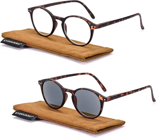 Miniatura 5 de EYEGUARD Paquete de 2 lentes de lectura vintage para mujeres y hombres, incluye lectores de sol, lentes de sol de lectura con protección UV