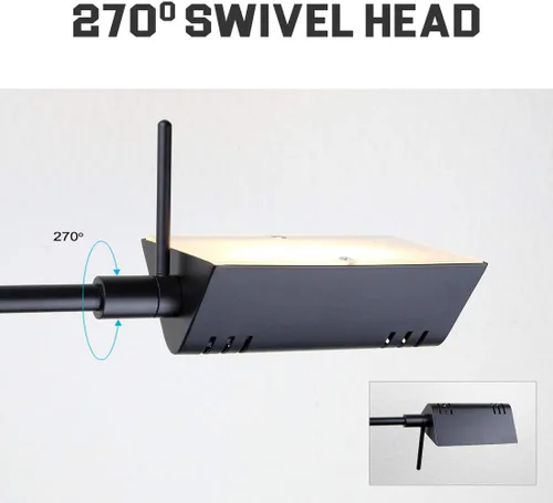 Miniatura 4 de O'Bright Lámpara de Pie LED Regulable para Farmacia, LED de 12W, Atenuación de Rango Completo, Brazos Giratorios de 360 Grados, Alturas Ajustables