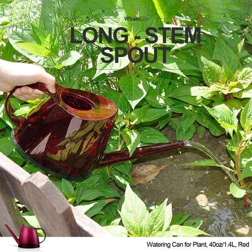 Miniatura 6 de WhaleLife Regadera interior para plantas de bonsái de casa (1.4L, rojo)