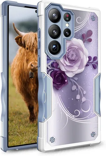 Miniatura 6 de Compatible con Samsung Galaxy S23, funda híbrida de doble capa con diseño gráfico resistente para Samsung Galaxy S23 (atrapasueños)