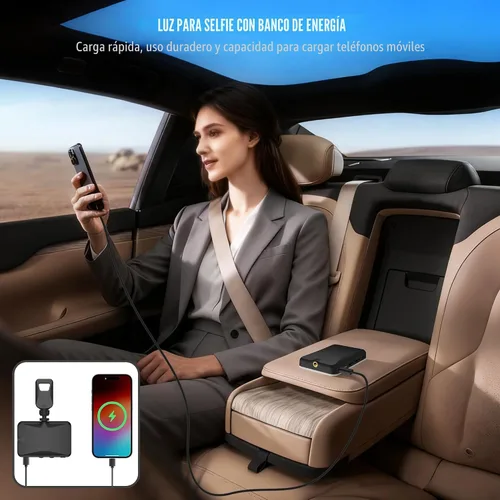 Miniatura 6 de 91 LED cargador portátil selfie luz videoconferencia iluminación with Clip & Camera Tripod Adapter, Rechargeable 2000mAh, CRI 96+, 4 Light Modes