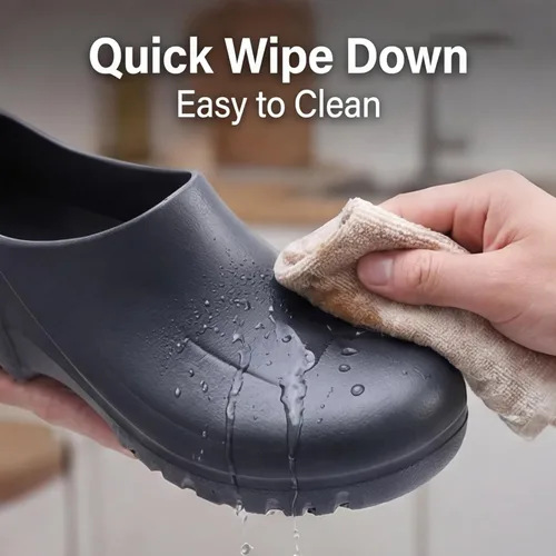 Miniatura 4 de FLIOZY Zuecos de trabajo antideslizantes para hombres y mujeres, zapatos de chef de EVA impermeables, zapatos de cocina y enfermería