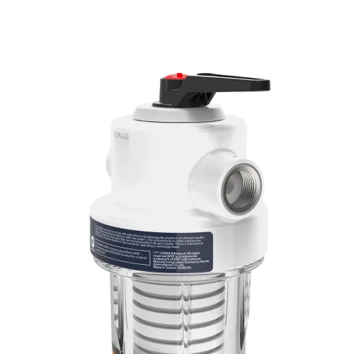 Miniatura 6 de Whirlpool Sistema de filtración de agua para toda la casa de 10 x 2.5 pulgadas WHKF-DWHV, puertos de 3/4", carcasa transparente, filtro de agua