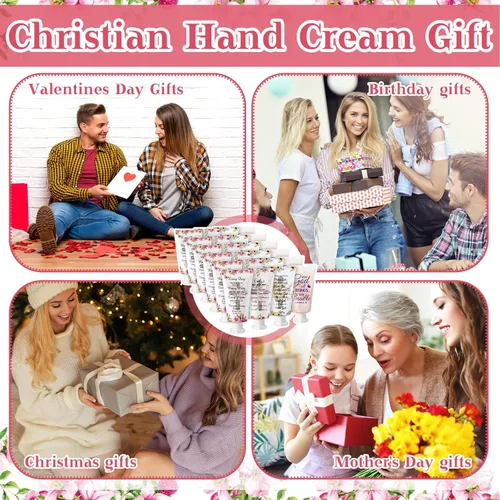 Miniatura 8 de 48 piezas de crema de manos cristiana a granel para mujeres, versículo de la Biblia, mini loción de manos de las Escrituras loción de viaje