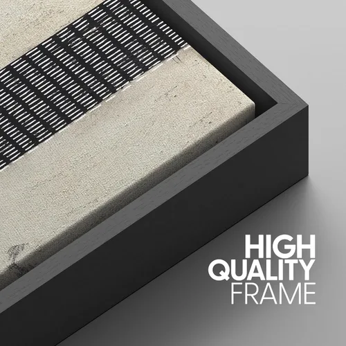 Miniatura 377 de SIGNWIN Lienzo enmarcado para pared, arte con pinceladas de flujo neutro en tonos beige abstractos, ilustraciones, arte moderno, decorativo