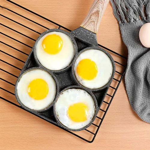 Miniatura 8 de yarlung Sartén de 4 tazas con cepillo para aceite, sartén antiadherente para huevos escalfados, sartén para panqueques para hamburguesas, tortillas